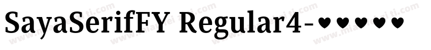 SayaSerifFY Regular4字体转换